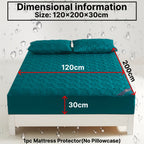 1 Protector de colchón impermeable cómodo, sábana ajustable impermeable suave y transpirable con tecnología Soundwave, funda de colchón de color sólido sin ruido, adecuada para apartamentos, dormitorios, hoteles, habitaciones de invitados y residencias de