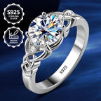 Anillo de moda exquisito para mujer de plata de ley 925 PM:D30, con incrustaciones de piedra natural, un anillo de joyería para mujer hermoso y de alto valor, de lujo ligero, exquisito y elegante, adecuado para viajes, festivales, vacaciones, cumpleaños y