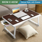 Escritorio para Laptop, Mesa de Cama para Laptop con Patas Plegables y Ranura para Taza, Soporte de Lectura para Portátil, Bandeja de Cama para Laptop para Cama Sofá Desayuno Trabajo Estudio Lectura, Soporte para Laptop para Cama, Mesa de Cama para Laptop