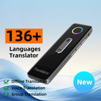 Gadget de traducción de idiomas compacto, traductor bidireccional instantáneo, aplicación de traducción de voz en línea, compatible con 136 idiomas, dispositivo de traducción altamente preciso para viajes, negocios y educación