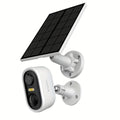 Cámara de seguridad inalámbrica con energía solar Laxihub, resolución de video de 3 millones de píxeles, cámara CCTV, cámara de vigilancia sin cables con energía solar, cámara de vigilancia con batería, nube/SD, detección de movimiento con IA, foco, IP65,