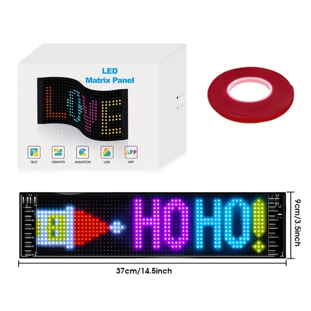 Ojo del Diablo LED Flexible para Automóvil, Pantalla de Luz Programable con Logo Publicitario, Texto y Grafiti, Aplicación Inteligente, Bluetooth USB