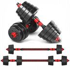 Conjunto de mancuernas ajustables 2 en 1, con barras, multifuncionales 10KG-15KG-20KG-30KG. Conjunto de pesas con conexión de barra combinable libremente, 10/15KG/20KG/30KG... Ajustable, mancuernas cortas y largas, cierres en forma de estrella y tubo de c