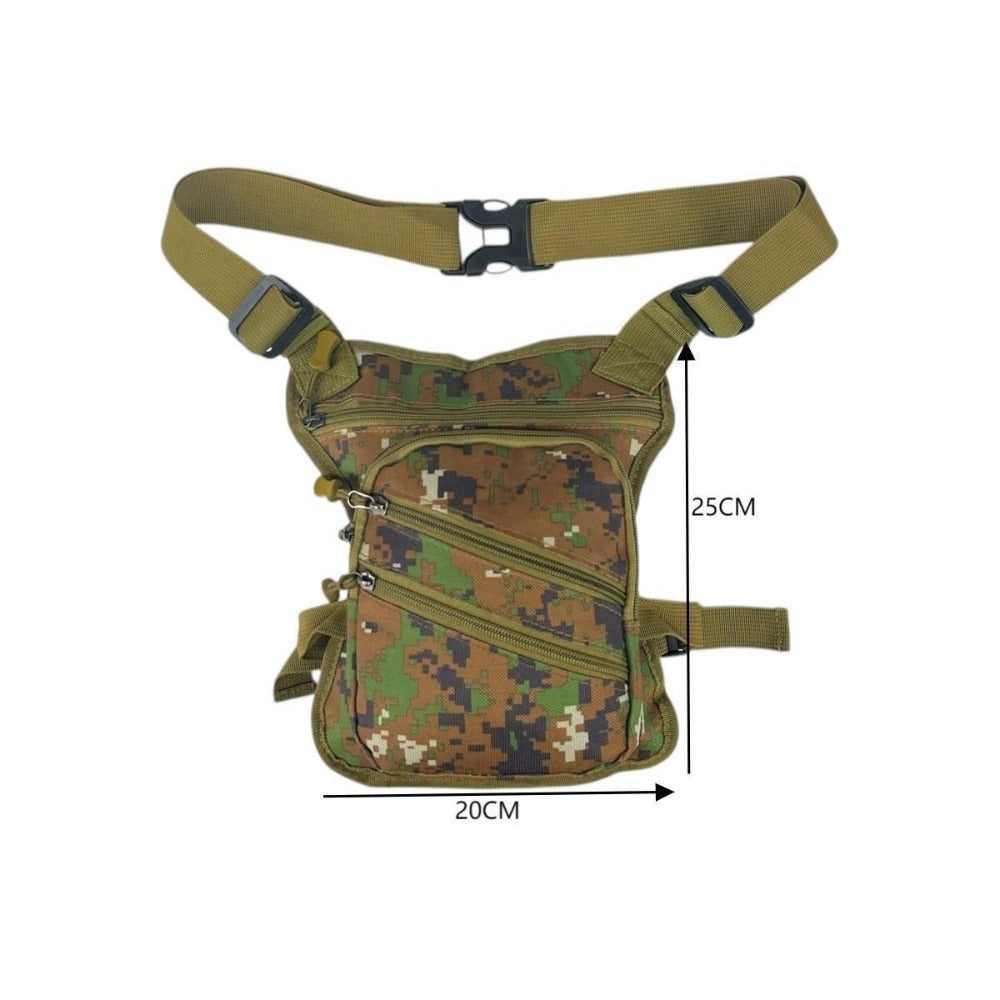 MEJORADA DL-45 Bolsa Multifunción para Pierna/Cintura - Uso Exterior, Senderismo y Deportes