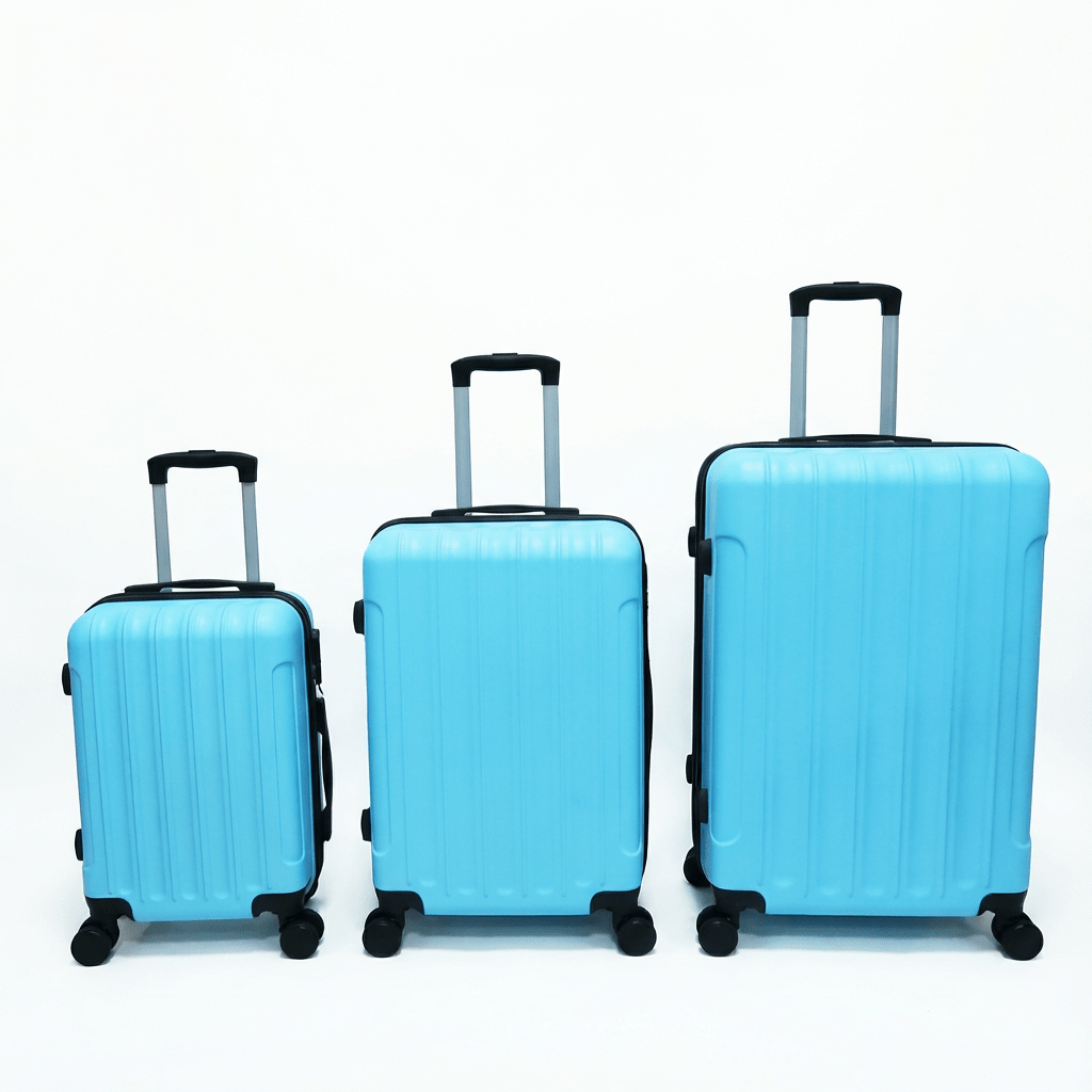 Juego de 3 Maletas Tamaños 18" (51X33X20cm), 22" (61x41x25cm), 26" (71x46x31cm) Medidas con ruedas incluidas, con Cerradura Numérica Maleta Cabina Trolley con Carcasa ABS Ligera, Asa Telescópica de Aluminio y 4 Ruedas Giratorias 360°