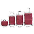 Conjunto de Maletas de Viaje Elegantes: Carcasa Ligera de ABS, Cerradura Numérica, 4 Ruedas Giratorias 360, Asa Telescpica de Aluminio Aleado Juego de Maletas Set Trolley Maleta Cabina ( 6999 8001 8002 )