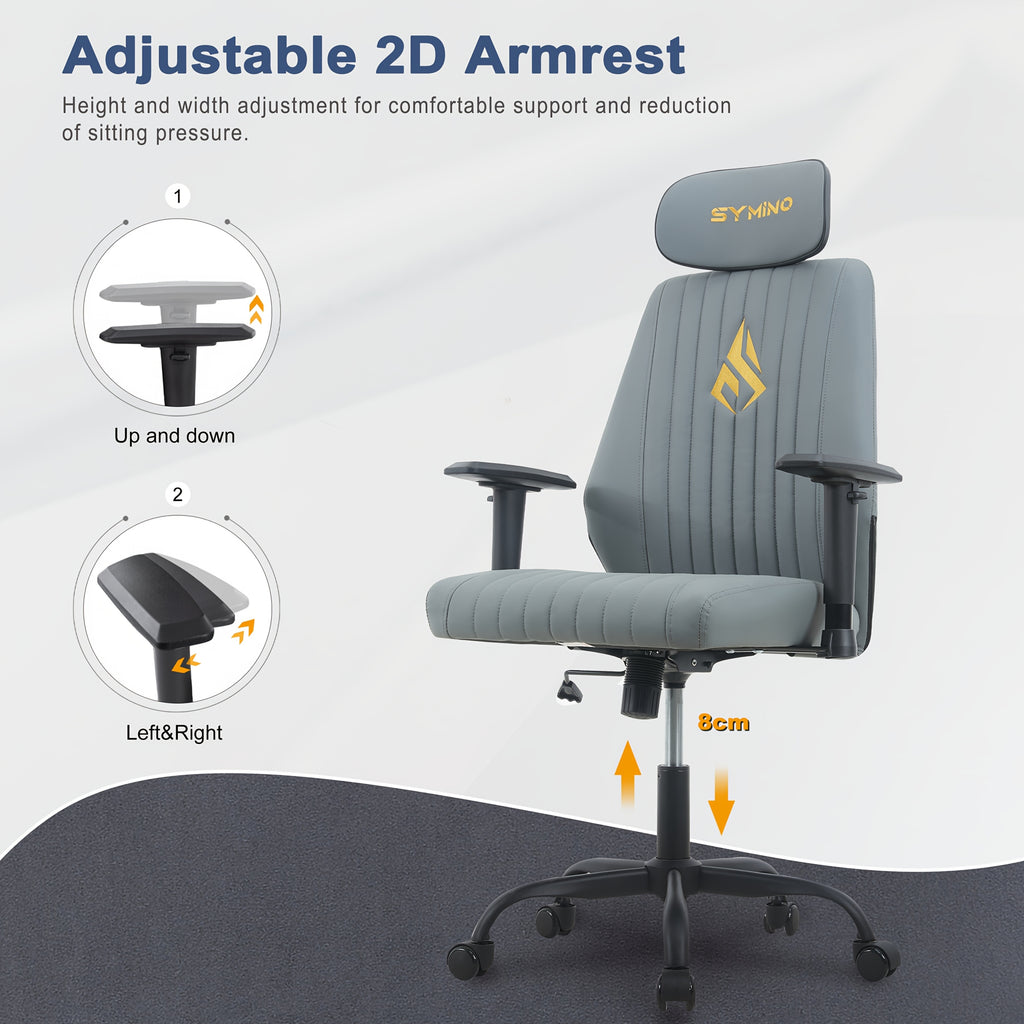 Silla de oficina para teletrabajo y estudio | 150Kg y Ajustable