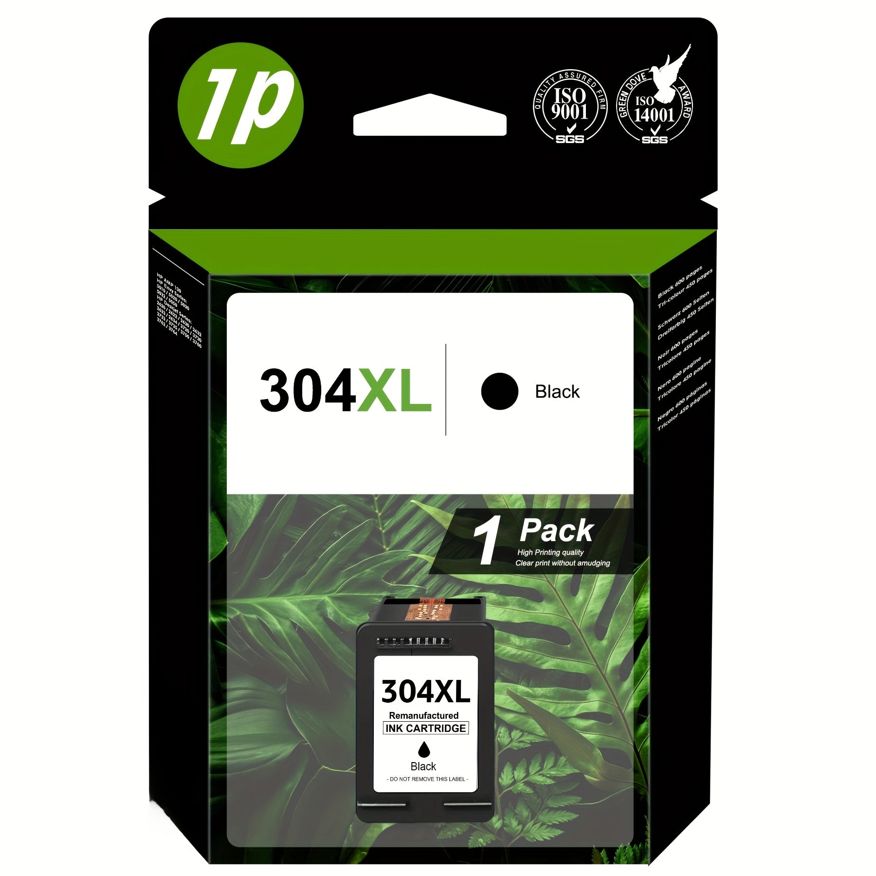 Cartucho de tinta 304 XL Compatible con HP 304 304XL para AMP 130, ENVY 5010 5020 5030 5032 5050, Deskjet 2622 2630 2632 2633 2634 3720 3730 3733 3735 3750 3760 3762 3764 (Negro)