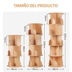 Librerías y estanterías | Torre de estantería giratoria 360°, diámetro grande de 46 cm × altura de 160 cm, librero giratorio de 3/4/5 niveles