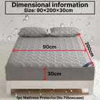 1 Protector de colchón impermeable cómodo, sábana ajustable impermeable suave y transpirable con tecnología Soundwave, funda de colchón de color sólido sin ruido, adecuada para apartamentos, dormitorios, hoteles, habitaciones de invitados y residencias de