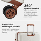 Kono ABS+PC Maleta Extra Grande de 32 Pulgadas, Diseño Horizontal Esculpidor, Equipaje Rígido con Ruedas y Mango Telescópico