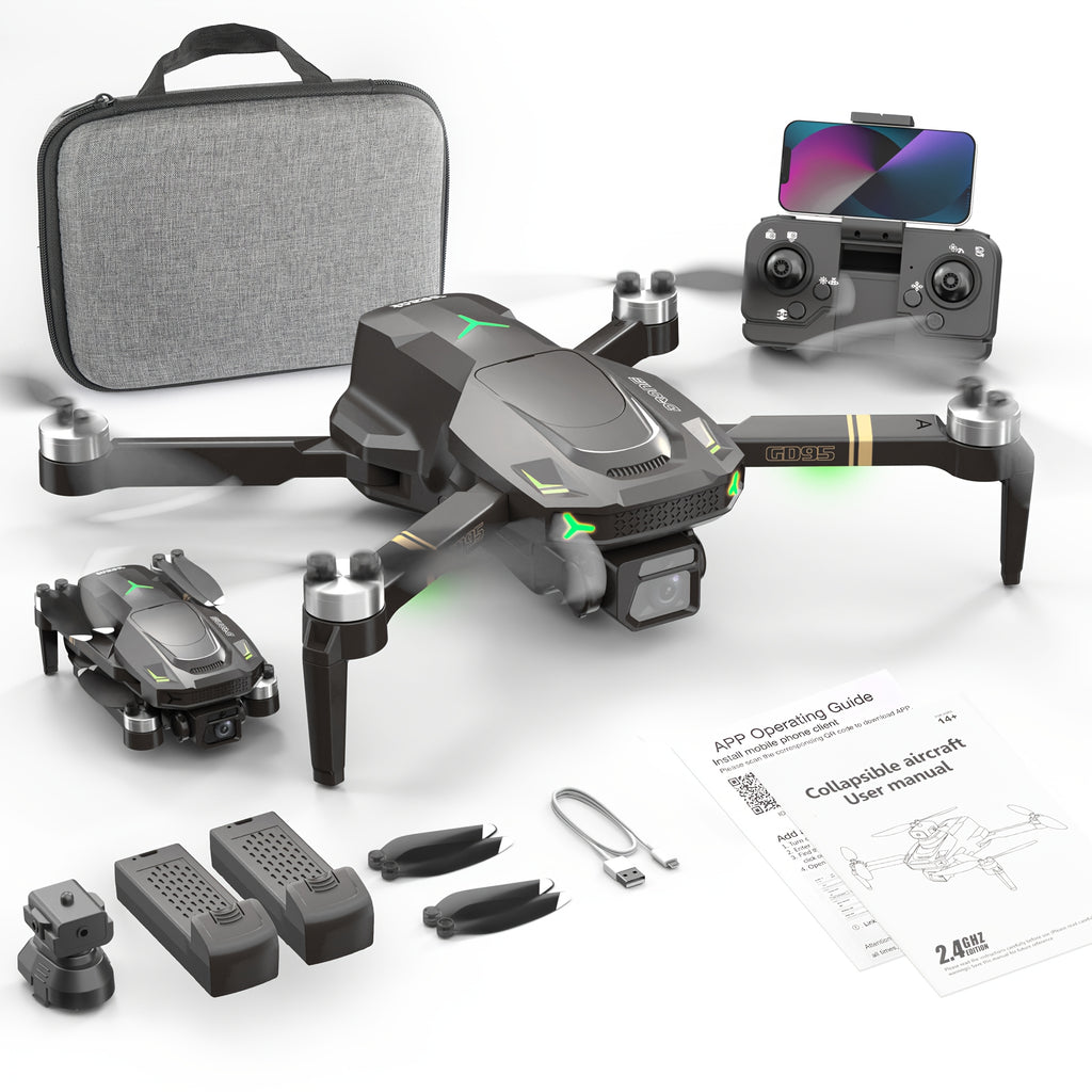GD95 Doble Batería de Larga Duración, Doble Cámara 480P HD, Grabación, Volteretas de 360°, Mantenimiento Preciso de Altitud, Excelente Dron Aéreo - ¡Primera Opción para el Regalo de Navidad y Cumpleaños de Novio!
