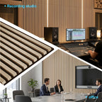 Paneles acústicos de fieltro y madera de 2/4 piezas de 120×60 cm, eficaces para el aislamiento acústico y la reducción de ruido para crear un espacio tranquilo y cómodo. Calidad prémium, fácil instalación, ideales para salas de estar, salas de reuniones y