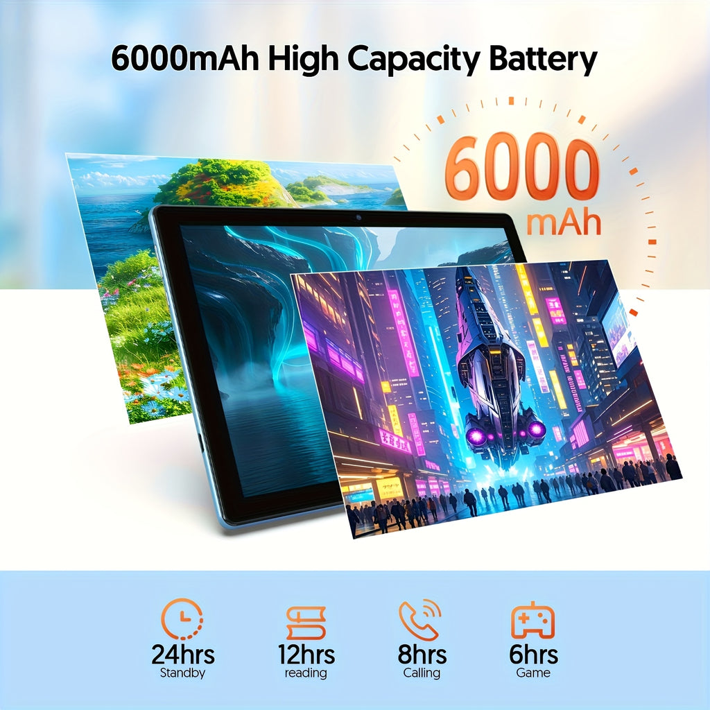 Tablets | Tableta Android 15 de 10.1 pulgadas, 12(3+9)GB RAM, 64GB ROM, con teclado, ratón, lápiz óptico y funda protectora, pantalla IPS de