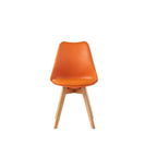 Sillas de comedor MCC Direct en juego de 4 piezas, sillas de cocina, sillas de oficina, silla de concha de diseño, "Eva" disponible en 7 colores de moda