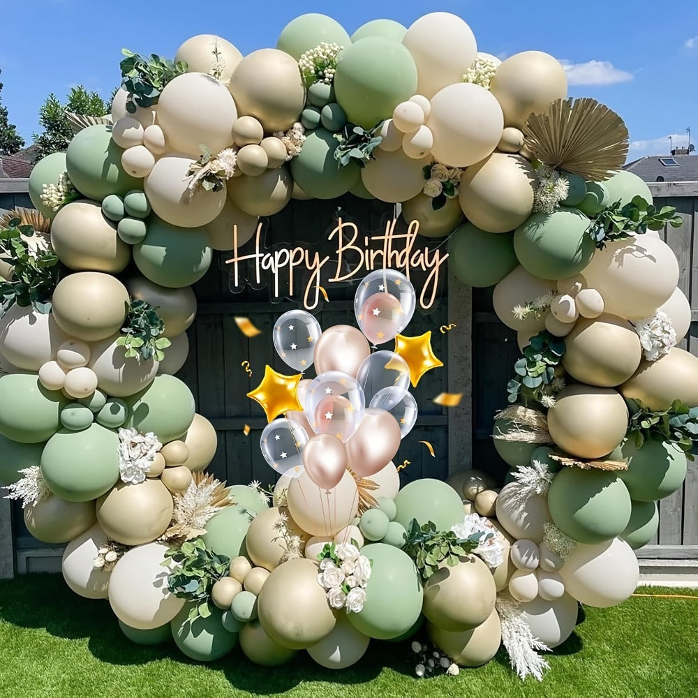 Kit de Arco de Globos Reutilizable con Soporte 2.2m/7.2ft - Dorado, Ideal para Cumpleaños, Bodas y Aniversarios, Decoración de Fiestas, Telón Fotográfico, Navidad (Globos y Plantas No Incluidos)