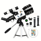 Telescopio astronómico con trípode | Luna, estrellas y observación familiar