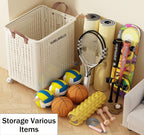 Cesta de Ropa Grande Plegable con Ruedas, Cuero Sintético Color Sólido, Versátil y Portátil para Almacenamiento en Baño y Balcón, 15.8/205GaA, Varios Tamaños Disponibles, Bolsa de Ropa para Lavandería, Cestas de Ropa