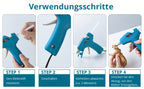 Pistola de pegamento termofusible Tilswall, pistola de pegamento termofusible de 20 W con 30 barras de pegamento termofusible, calentamiento rápido, diseño antigoteo, pistola de pegamento termofusible, barras de pegamento para manualidades de bricolaje, a