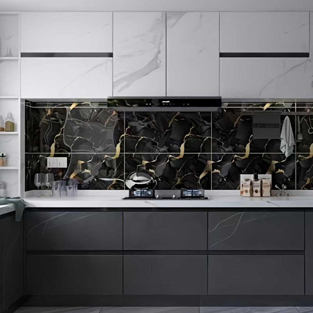 20/40 piezas de Adhesivos de Pared de Mármol Blanco, Paneles Autoadhesivos Removibles, Azulejos Decorativos Contemporáneos con Acabado Brillante Reutilizables para Cocina, Baño, Sala de Estar, Dormitorio, 23.6x11.8 Pulgadas (60x30cm) Adhesivos de Pared