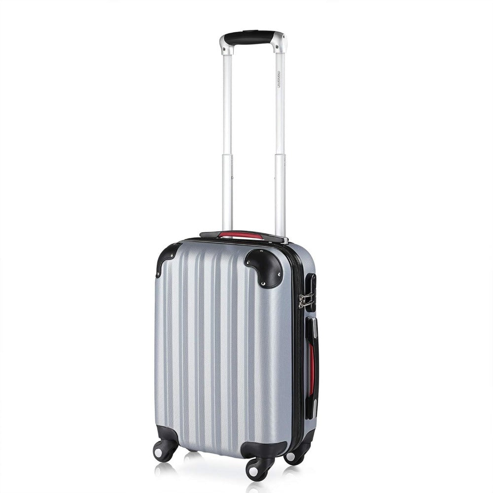 MONZANA® Maleta Rígida Baseline M Color Negro Equipaje de Viaje 34L peso 2,25Kg con ruedas 360° trolley 2 asas valija
