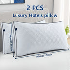 Juego de 1/2 almohadas de relleno esponjoso, especificación 1 unidad 40 X 80, 2 unidades 40 X 80 y 80 X 80, soporte tridimensional y almohadas anti-colapso, suaves como las nubes para adaptarse a las curvas de tu cabeza, adecuadas para sala de estar, dorm