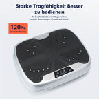 Placa vibratoria inteligente con masaje electromagnético | 99 niveles de velocidad | Almohadilla de acupresión para pies | Control remoto y banda de resistencia incluidos | Quemador silencioso de cuerpo completo para fitness en casa, recuperación muscular