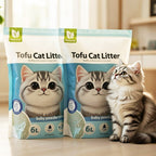 2X Arena Aglomerante para Gatos Arena de Tofu para Gatos sin Polvo Fácil de Aglomerar Controla los Olores se Lanza en el Inodoro