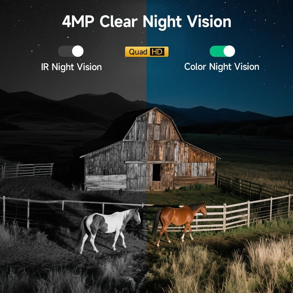 XIAOVV Cámara de Seguridad Inalámbrica Solar 4G LTE con Visión Nocturna a Color, Comunicación Bidireccional, Detección de Movimiento, 2MP, Incluye Tarjeta SIM, Alta Definición PTZ Monitorización por Panel Solar, PlR Detector de Mociones, Notificaciones y