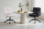 Sillas de oficina | Silla de Oficina, Silla de Maquillaje de Faux Fleece, Silla Giratoria Cómoda, Silla Ergonómica de Oficina, Altura Ajustable