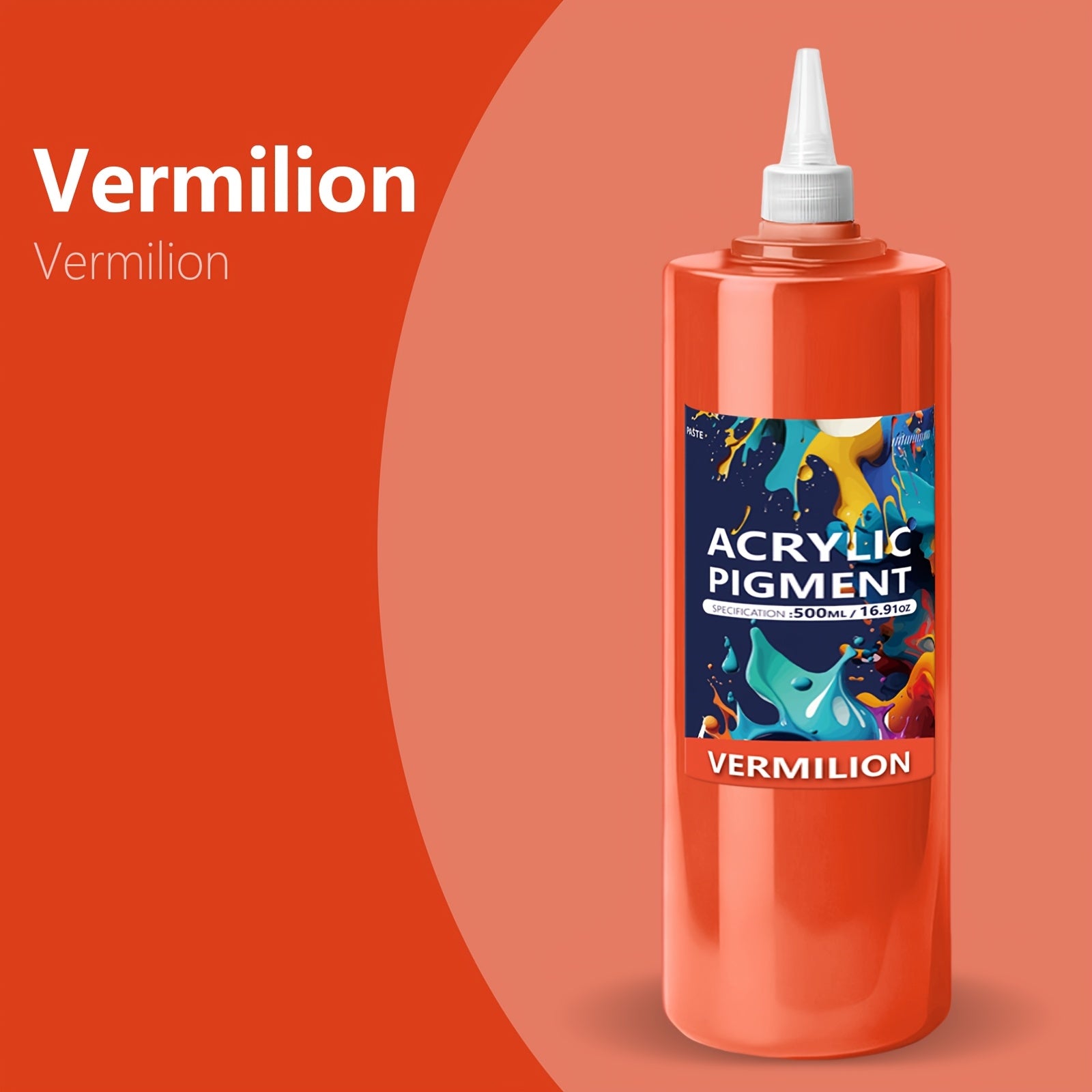 Set de Pintura Acrílica de 12 Colores | Botella con Boquilla de 500ml/16.91oz, Pintura Acrílica para Madera, Ropa, Cerámica, Tela | Pintura Profesional Hecha a Mano, Suministros para Pintura de Madera y Lienzo para Artistas, Adecuado para Aficionados a la