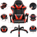 Silla Gaming para Escritorio, Oficina y Juegos Online Giratoria. Silla Cmoda de Altura Ajustable para Gaming ergonmica, de piel sintética. Silla racing de gaming videojuegos y de oficina. Es ergonmica y con diseño moderno (S001 7499 8499 )