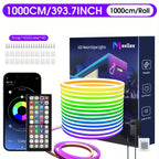 Tira de Luz LED RGB Neon de 30m/20m/15m/10m/5m con Sincronización Musical, Tira Flexible de 24V con Aplicación y Control Remoto, Tira de Luz Exterior IP"67", Ideal para Dormitorio, Habitación y Decoración Exterior
