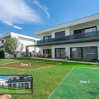 2 Piezas Cámara de Seguridad Solar Exterior ANRAN 3MP Inalámbrica, Cobertura PTZ Rotativa 355°, Alertas PIR, Alimentada por Batería, Audio Bidireccional, Visión Nocturna en Color, Compatible con Alexa