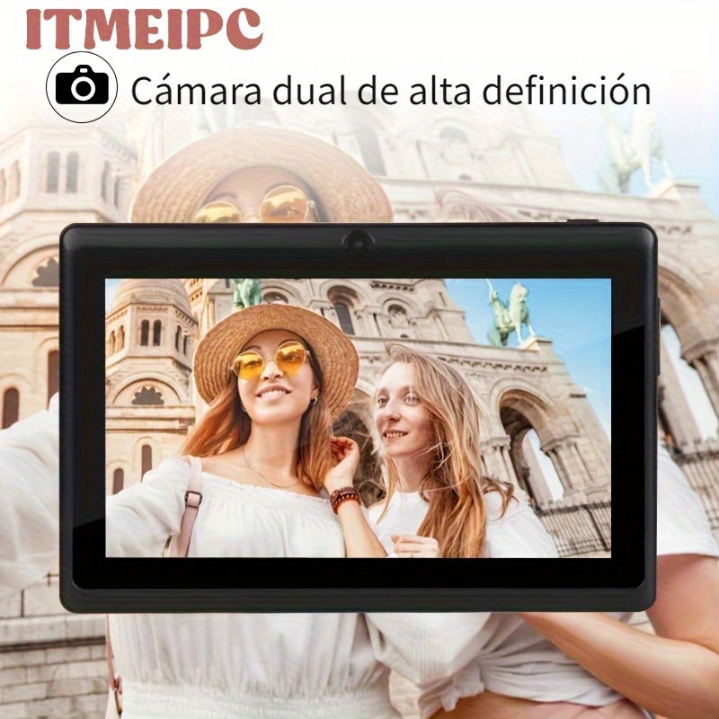 Tablet | ITMEIPC Tablet Android 14 de 7 pulgadas - 4GB (2+2 Expandible) RAM + 32GB ROM, Procesador Quad-Core Cortex-A53, Batería de 3500mAh, WiFi