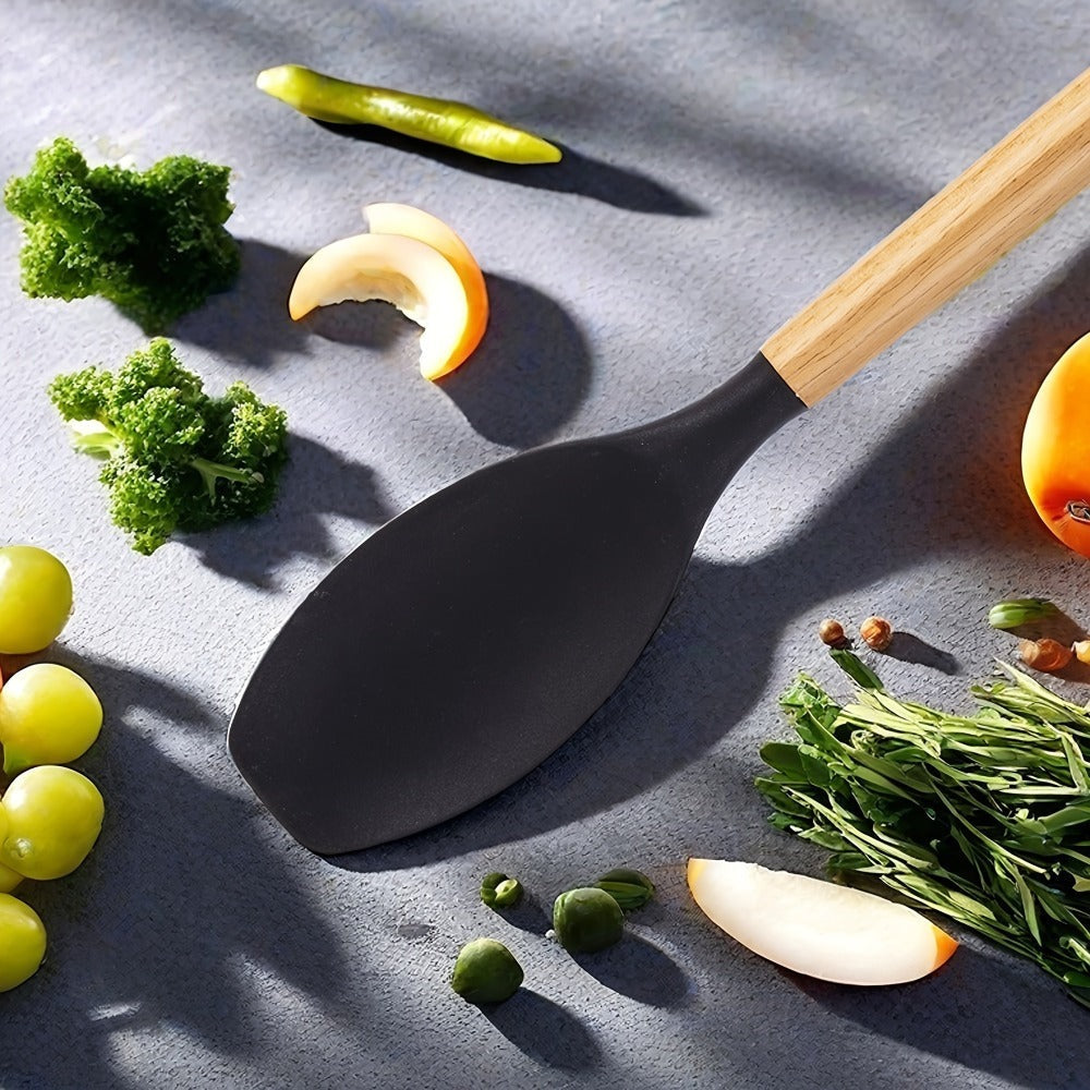Juego de 19 piezas de cuchillos de cocina modernos y utensilios de cocina - Colección de hojas profesionales con mangos ergonómicos - Accesorios de cocina de alta calidad con soporte de almacenamiento - Herramientas de corte de espiga completa y esenciale