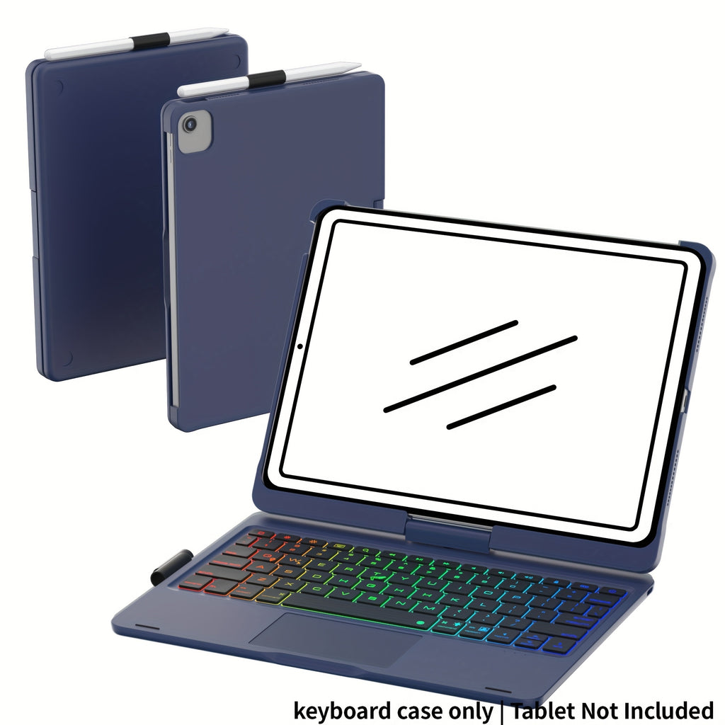 Funda con teclado giratorio para iPad para escritura, estudio y trabajo móvil