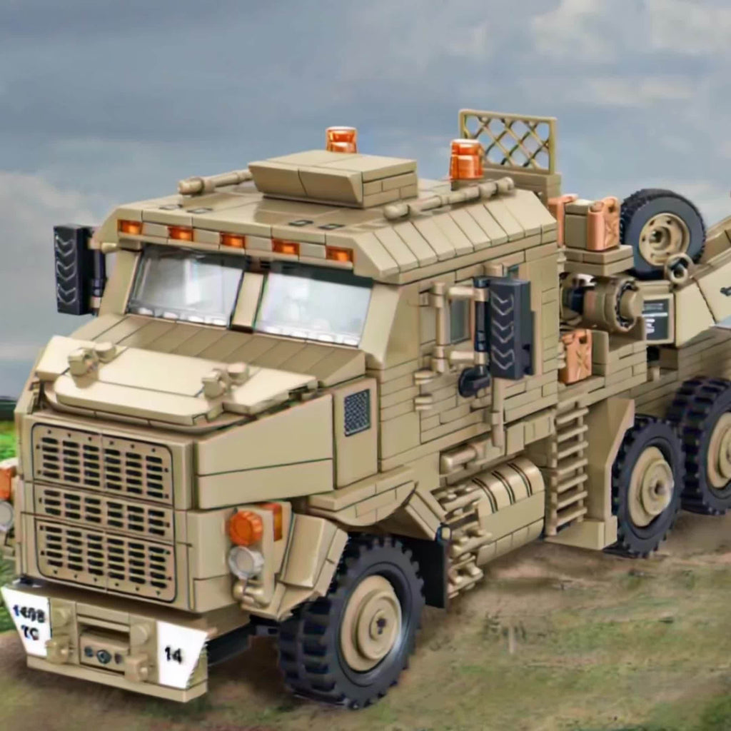 Set de bloques de construcción de vehículo pesado de transporte de tanques de 3482 piezas, modelo de construcción de vehículo de transporte blindado MOC, exhibición de colección para adultos, regalo para entusiastas de modelos de tanques 628015