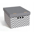 Caja de almacenamiento decorativa de cartón, 1 pieza, con estampado, para ropa, artículos pequeños, documentos, ideal para hogar, oficina o armario, dimensiones: 35x26.3x18.6 cm