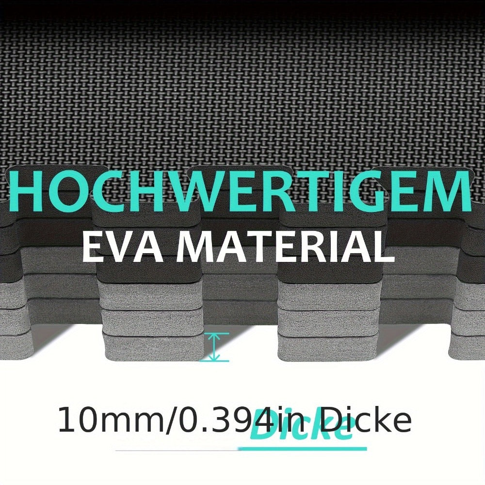 Tapetes de ejercicios entrelazados de 30.99cm x 30.99cm, tapete de entrenamiento tipo rompecabezas con 48 piezas de espuma EVA, ideal para pisos de gimnasios y equipos en casas de gimnasio