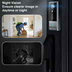 Timbre sin varillas para seguridad del hogar, cámara de seguridad con visión nocturna, 960P HD, detección de movimiento PIR, batería recargable de 2600mAh - Fácil de montar y controlado por aplicación, cámara de seguridad inalámbrica para el hogar, timbre