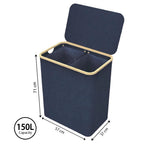 Cesto de Ropa Sucia con Tapa y Asas: 72L o 100 L,2 Clasificaciones, Plegable, Bolsa Interior a Maquina - Solucion Elegante y Pratica para la Lavandera en tu Dormitorio,Cubo Ropa Sucia
