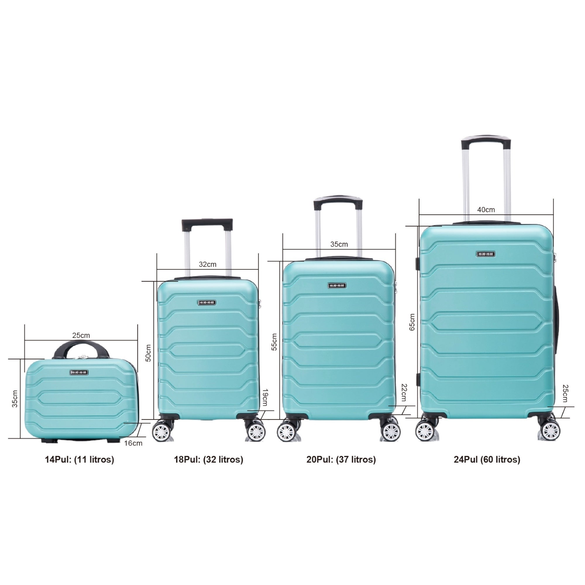 Conjunto de Maletas de Viaje Elegantes: Carcasa Ligera de ABS, Cerradura Numérica, 4 Ruedas Giratorias 360, Asa Telescpica de Aluminio Aleado Juego de Maletas Set Trolley Maleta Cabina ( 6999 8001 8002 )