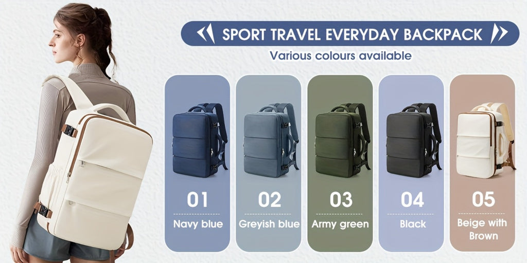 Mochila de Viaje 40X30X20 CM, Dimensiones Ryanair 40X30X20 CM Mochila de Cabina/Mochila de Equipaje/Mochila de Aviación, Convertible de Mano, Ligera Ideal para Viajes Cortos, Se Adapta Fácilmente Debajo de los Asientos, Mochila Portátil para Laptop de 14"