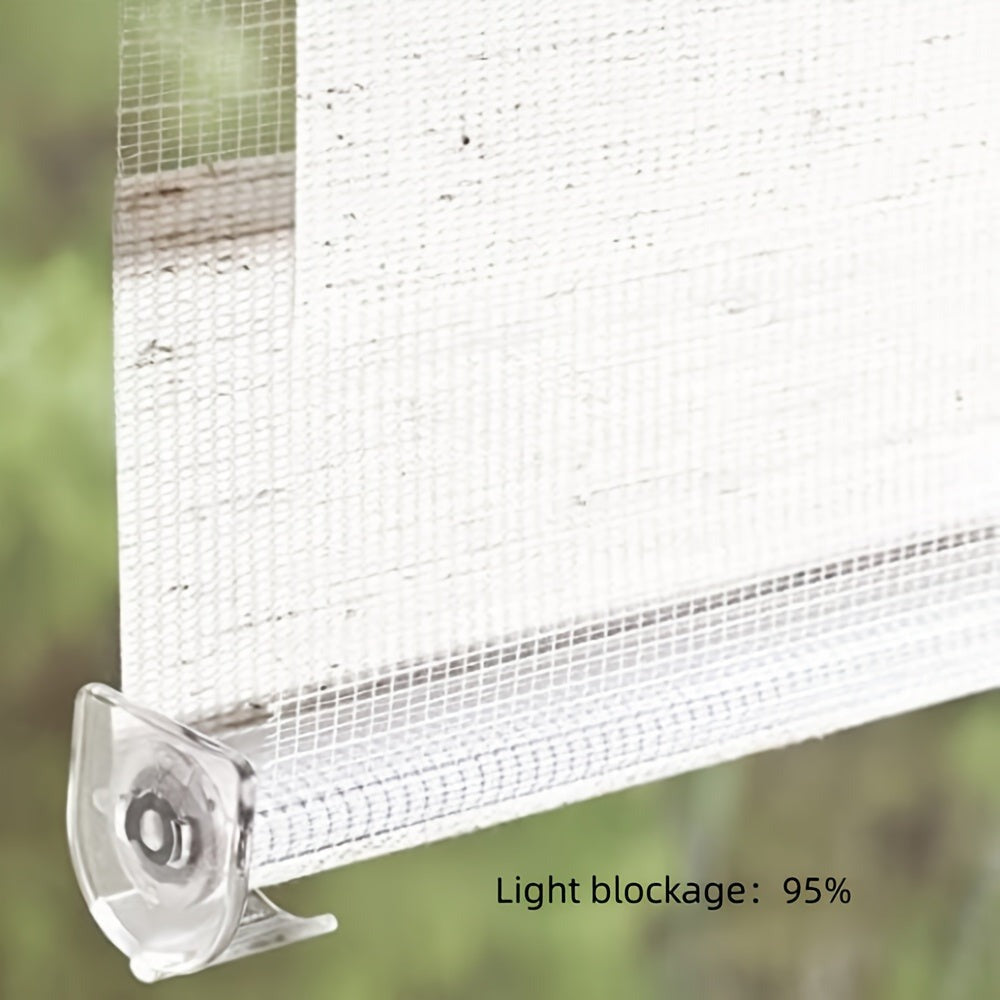 1pc, Persianas Doble Rodillo, Bloqueo de Sol y Luz, Persianas Zebra, Dormitorio Sala Baño, Semi-transparente, Sin Perforación, Decoración del Hogar