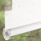 1pc, Persianas Doble Rodillo, Bloqueo de Sol y Luz, Persianas Zebra, Dormitorio Sala Baño, Semi-transparente, Sin Perforación, Decoración del Hogar