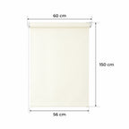 Persiana Enrollable para Ventana • CREMA • 32 tamaños • BOJANEK MINI PERSIANA ENROLLABLE • soportes ajustables • instalación sin taladro • persiana con mecanismo de cadena • cubierta protectora solar • ideal para salas, dormitorios, cocinas, oficinas • pe