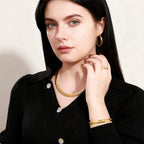 ARTPAGE, Juego de joyería de plata 925 para mujer, collar + pulsera + aretes + anillo/ Juego de 4 piezas. Peso total del producto (93.31 g), glamuroso y elegante, el regalo perfecto para mujer, ideal para el Día de San Valentín, viene con una exquisita ca