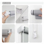 Persiana de Pared • GRÁFITO • 21 tamaños • BOJANEK MAXI ROLLER • instalación en hueco de ventana o techo • elegante persiana de tela opaca y decorativa • perfecta para sala de estar, dormitorio, cocina y oficina • cubierta de ventana que protege contra el