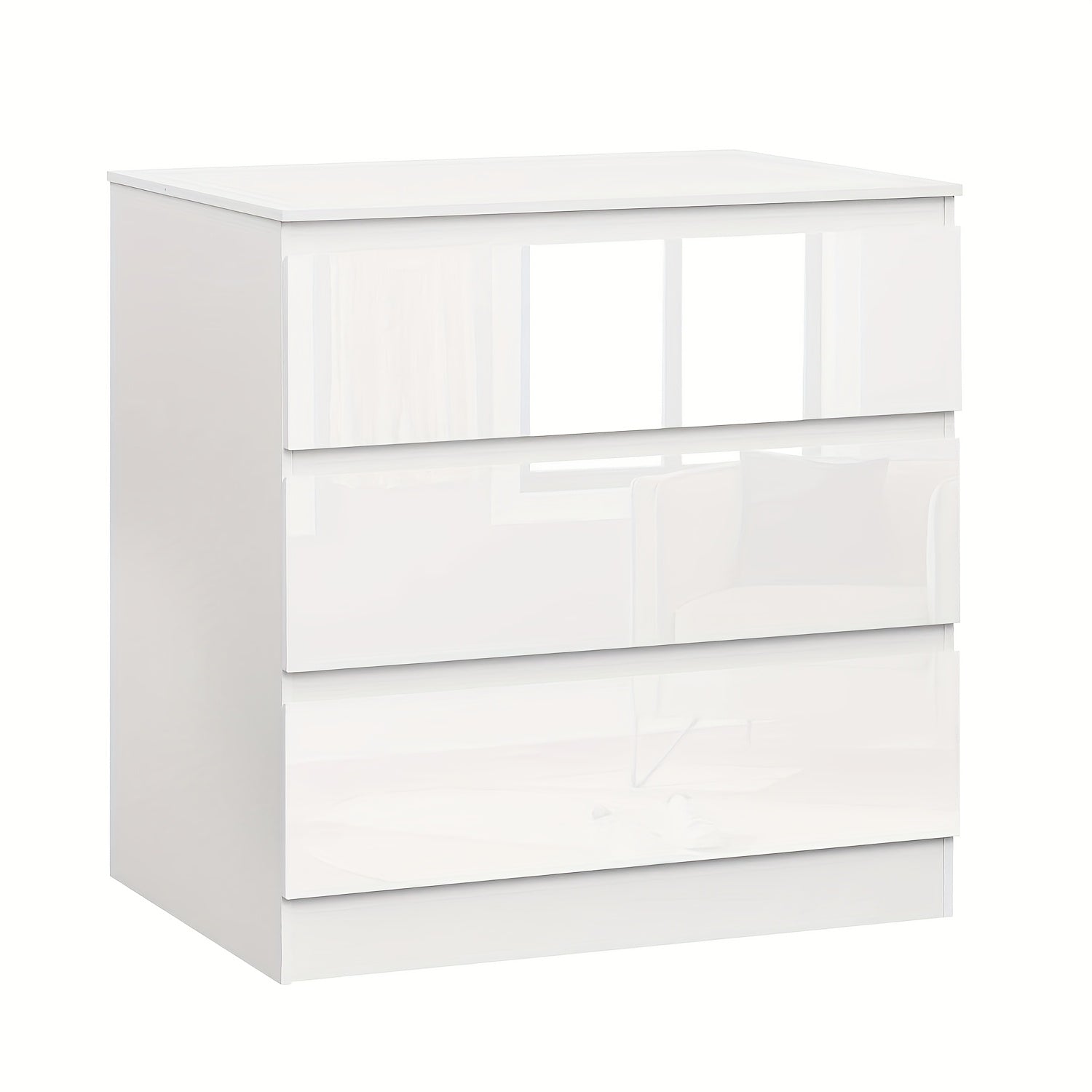 1 unidad de cajones de almacenamiento, cómoda, organizador de almacenamiento, muebles para el hogar, puede ser un tocador, gabinete de almacenamiento con 3 cajones, dormitorio, sala de estar, baño, blanco, 80X78X48Cm
